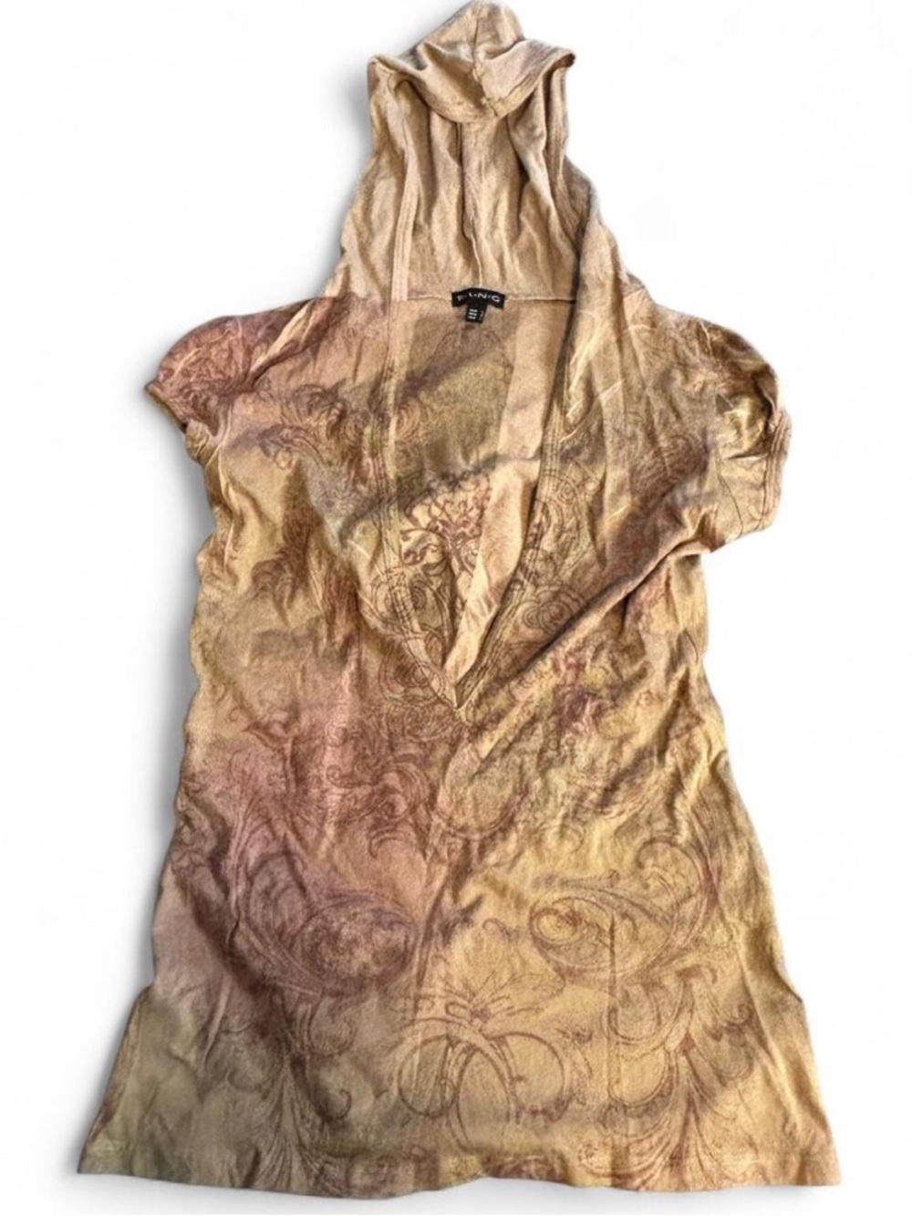 Y2K Hooded Top Fairy Grunge Earth Tone Tee